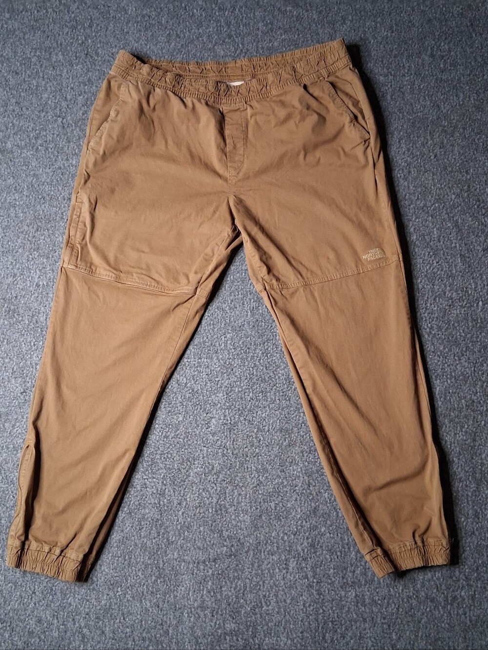 The North Face Women's Cotton Twill Action Jogger Pants Ankle Zip Brown XL